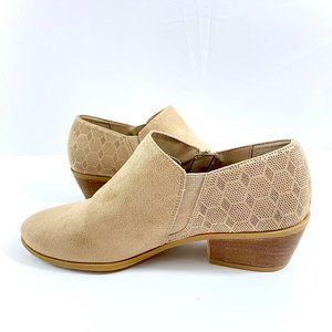 ❤️ Dr. Scholl's Womens Brief Suede Almond Taupe Ankle Boots - 8M 2 inch comfy